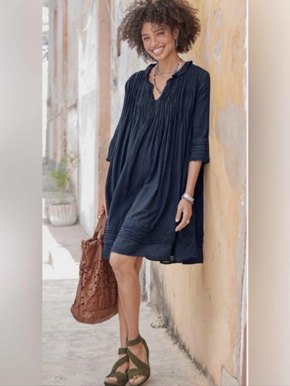JP and Mattie Brown 100% Cotton Fabienne Dress - Size Medium